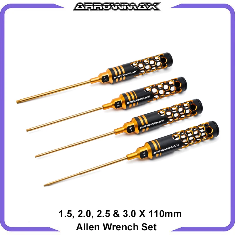 Arrowmax Allen Wrench Screwdriver Grupo Ferramentas rc Edição Limitada 1.5 2.0 2.5 e 3.0×110 mm rc
