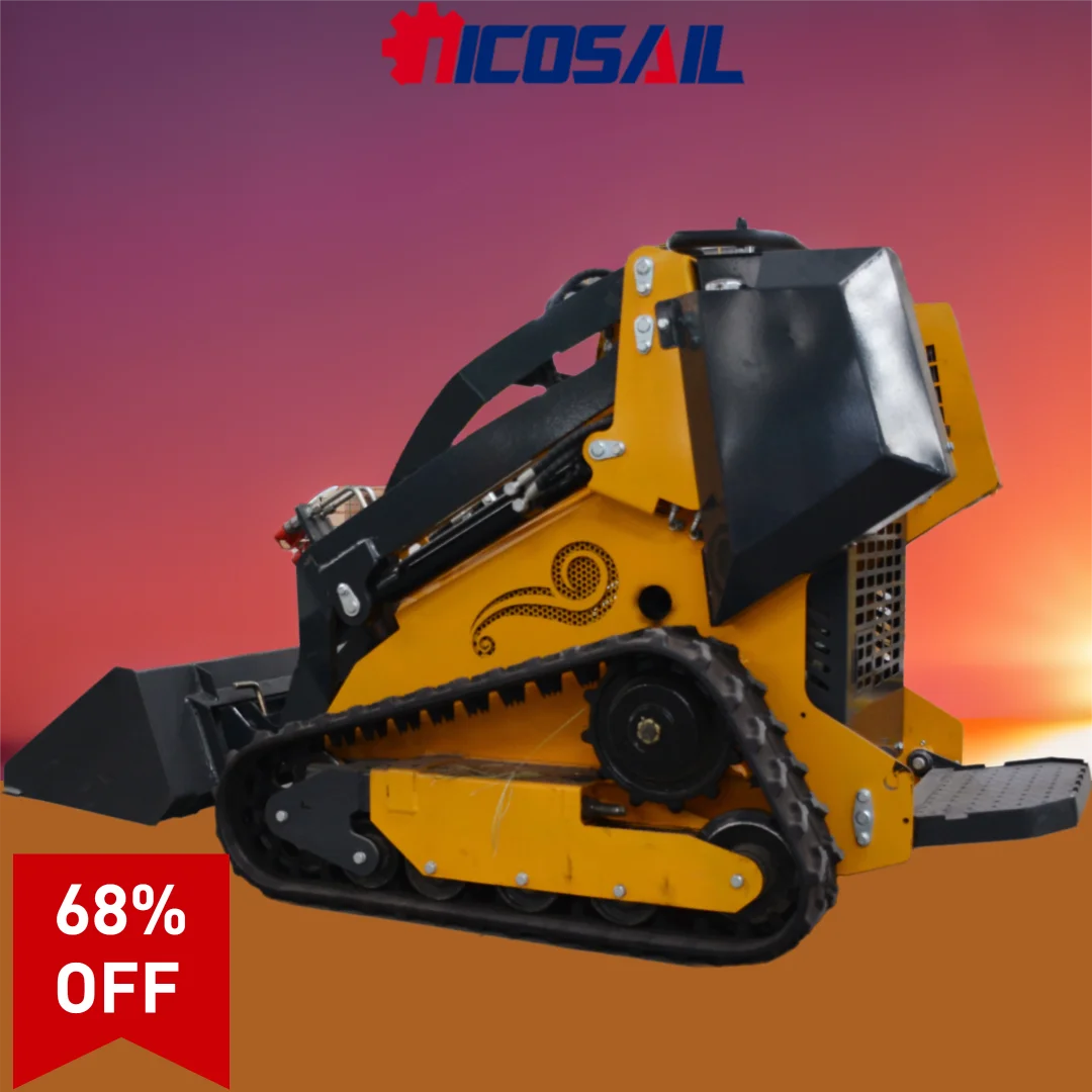 

Новый мини-раздвижной рулевой погрузчик с ведром Мини-раздвижной рулевой садовый гусеничный погрузчик