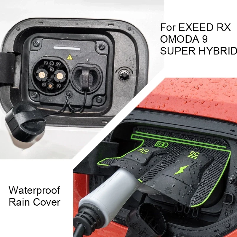 

New Energy Car Charging Port Waterproof Protector Cover Gun Charge Rain Cover Accessory For EXEED LX VX RX OMODA 5 SUPER HYBRID