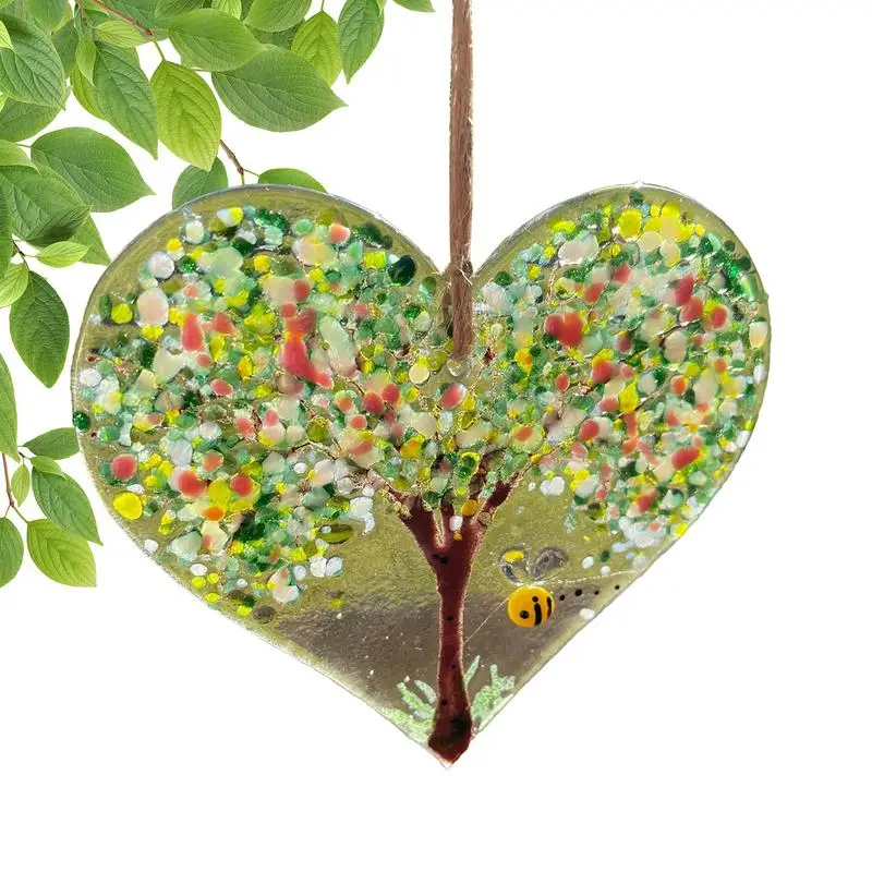 

Acrylic Heart Ornaments Friendship Acrylic Heart Shape Decor Rope Design Decoration Tool For Balcony Bedroom Garden Lawn