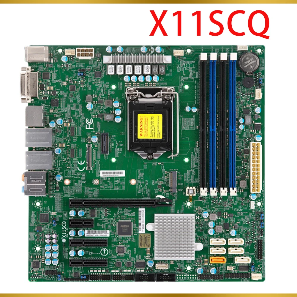 Server Motherboard For Supermicro Single Server 8th/9th Generation i9 i7 i5 i3 LGA-1151 Q370 UATX X11SCQ