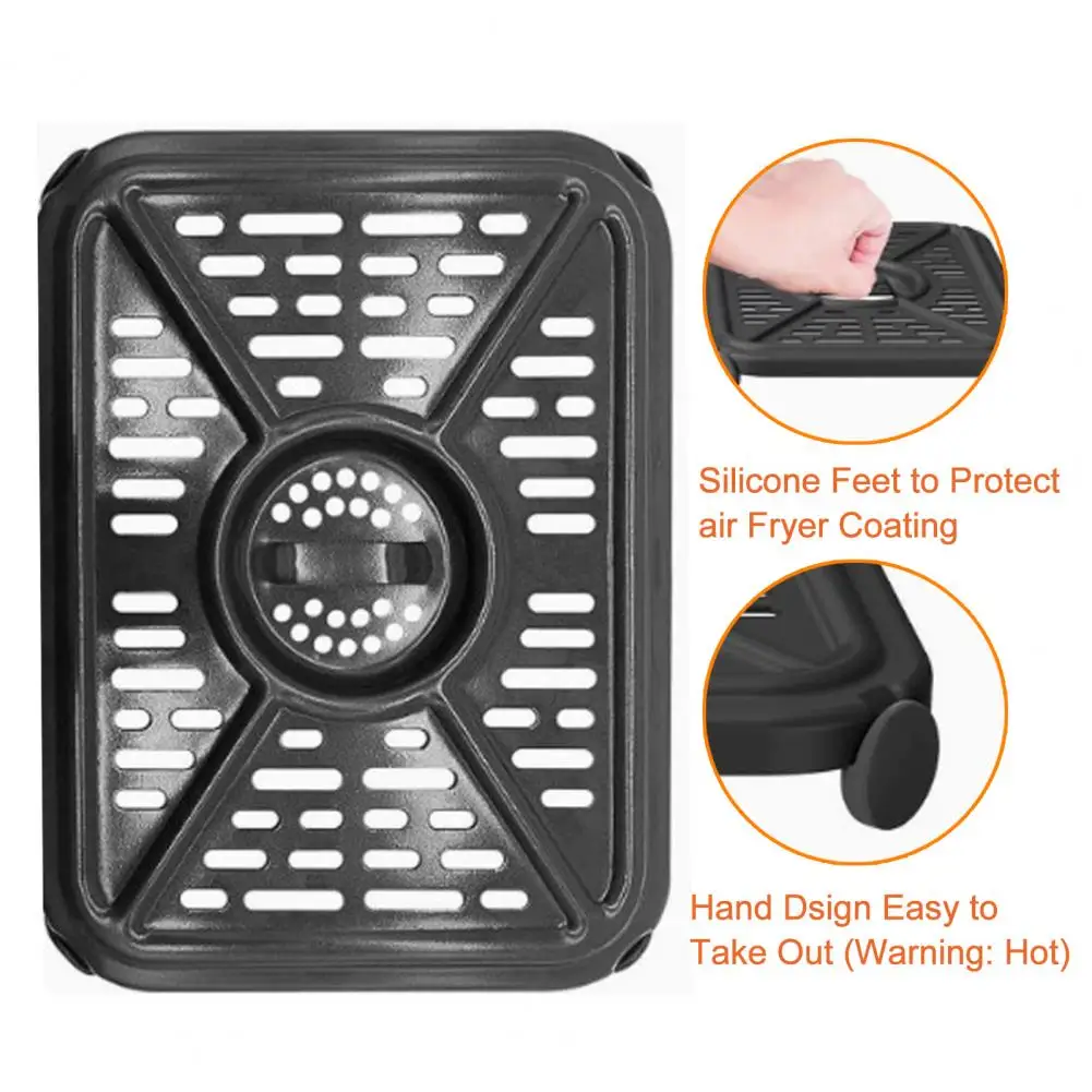 Heat Circulation Tray for Air Fryer Air Fryer Grill Pan Replacement Tray Nonstick Durable Aluminum Grease for Ninja for Ninja