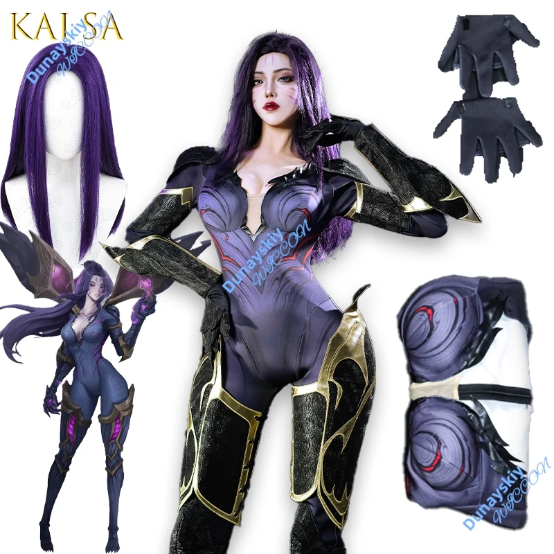 Sexy Kaisa Cosplay Zentai Bodysuit Strumpfhosen Anzug Jirai Kei Stil Halloween Weihnachten Party Kostüm Für Frauen Hohe Qualität