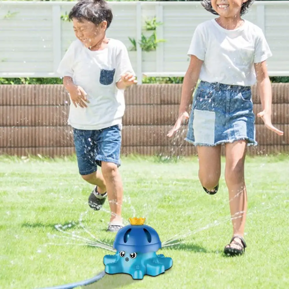 Water Toy for Kids Fun Summer Outdoor Water Sprinkler Toys for Kids Toddlers Rotating Octopus Spinning Yard Sprinklers for Boys