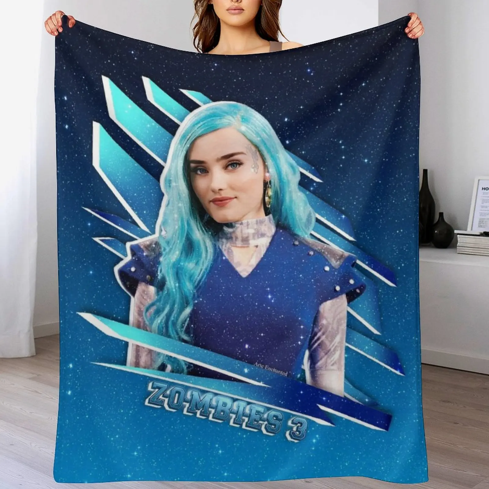 

Zombies 3 - Addison Alien - Galaxy Star Throw Blanket Custom Bed Blankets