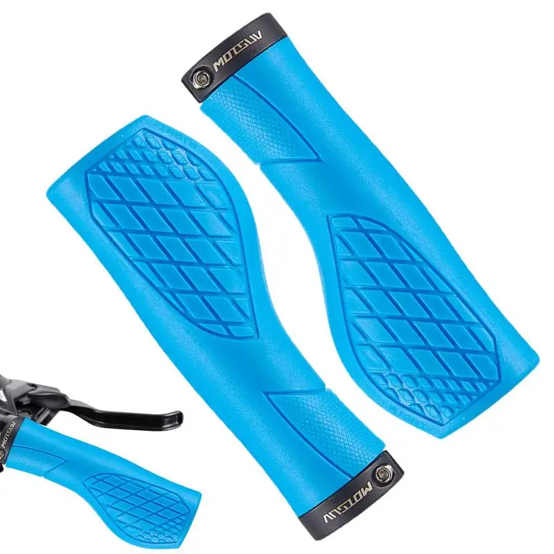 Handlebar Grips Comfortable Widen Holding Downhill Handlebar Grips Non-Slip Ergonomic Design Cycling Accessory Aluminum Double