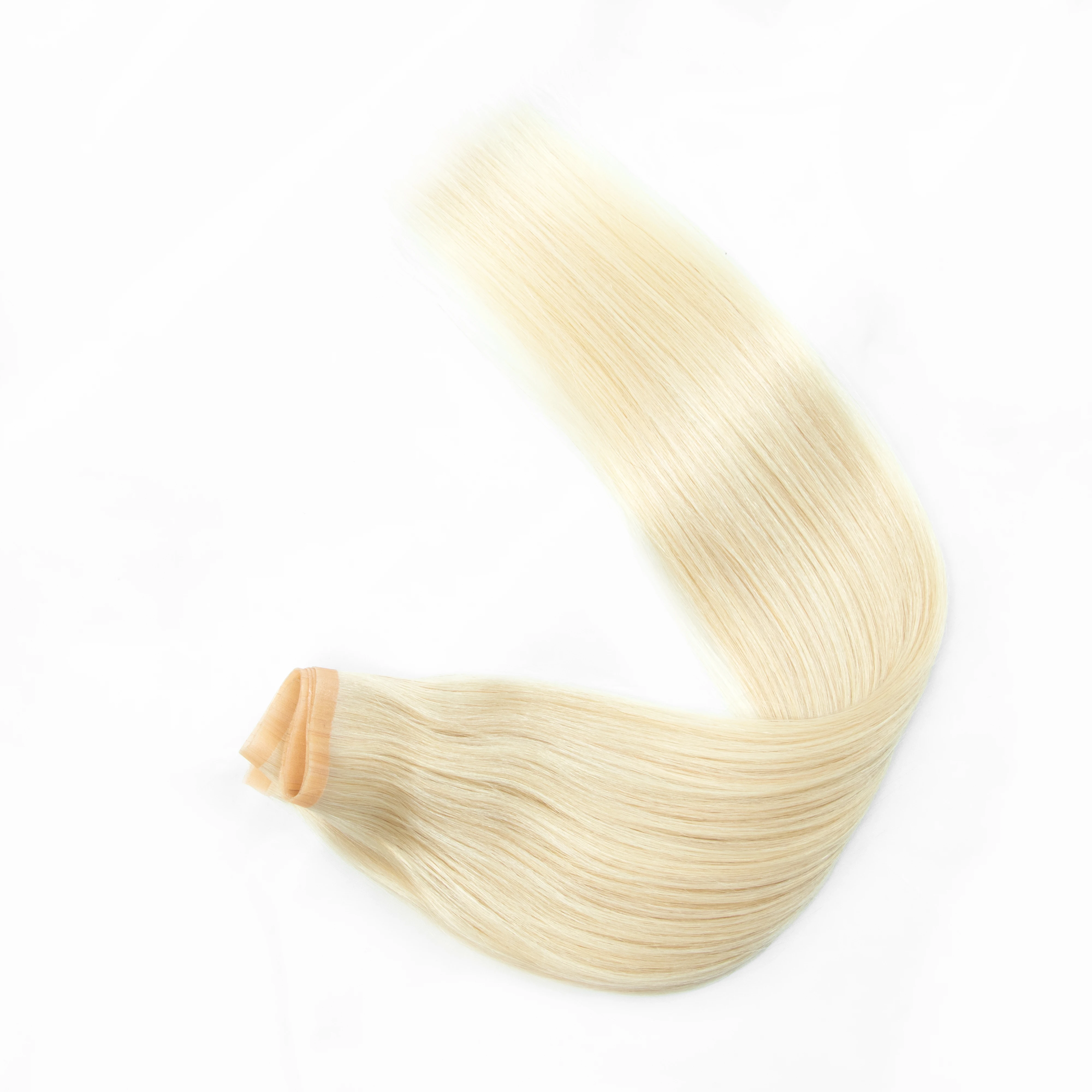 Natural Human Hair Long PU Weft Hair Bundles PU Skin Weft Tape in Extensions No Glue 40-50G 80cm Weft 12