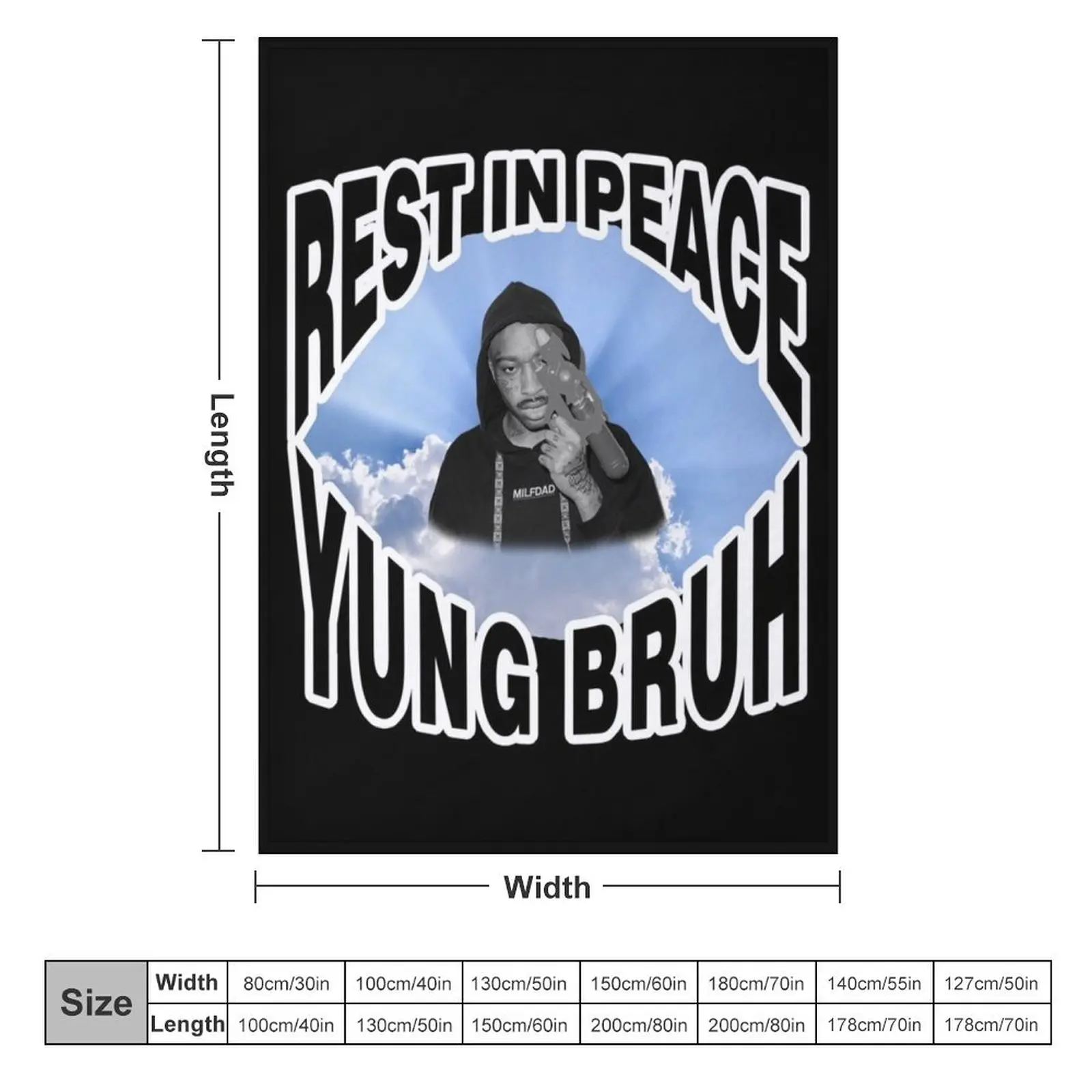 RIP YUNG BRUH Essential . Throw Blanket Beach Sofa Quilt Blankets