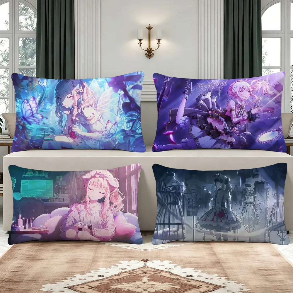 Game A-Akiyama M-Mizuki cushion cover Decorative For Sofa Office Living Room Bedroom Suitable For Bed Lumbar Support Pillows