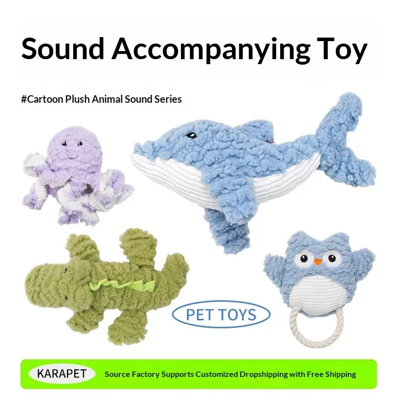 

Interactive Squeaky Chew Toy - Self-Entertainment Plush for Small/Medium Dogs, Durable for Boredom Relief (CE Certified)