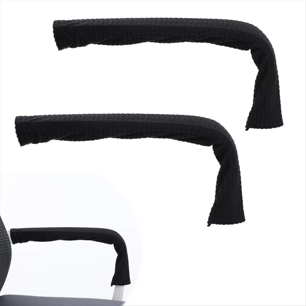AB52 2 Pcs Armrest Protectors Polyester Armrest Cover Office Chair Stretchy Swivel Chairs Arm Armrest Covers for Home Office