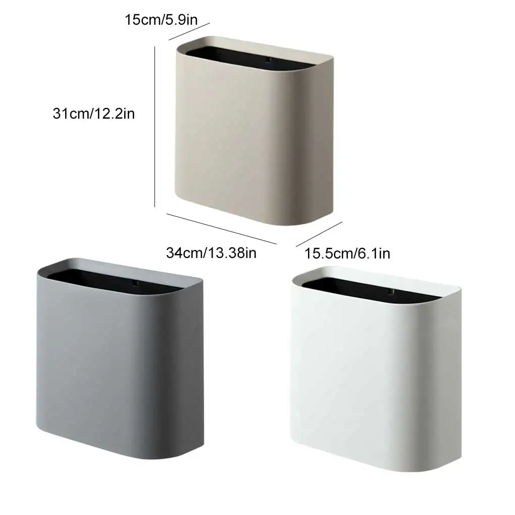 Slim Trash Can Garbage Bin Narrow Wastebasket Floor-standing Toilet