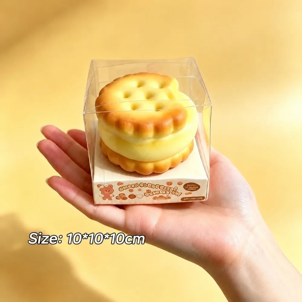 High Quality Squishy Simulated Cake Squeeze Toy Big Cookie Biscuit Slow Rising Toy Stress Relief Sensory Fidget Toy Adults ASMR