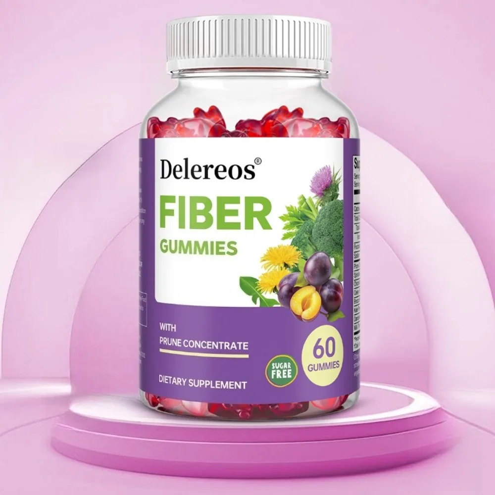 

Prebiotic Sugar-Free Fiber Gummies - Supports Healthy Gut Digestion, Relieves Bloating and Constipation