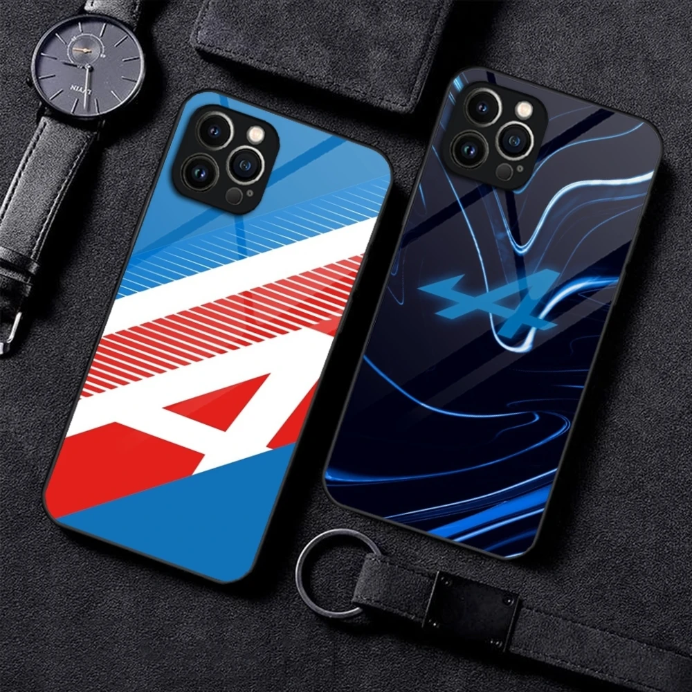 Cool A-Alpine Logo Phone Case For iPhone 15 13 14 12 16 11 Pro XS Max Plus Mini X XR SE2020 Tempered Glass Coque