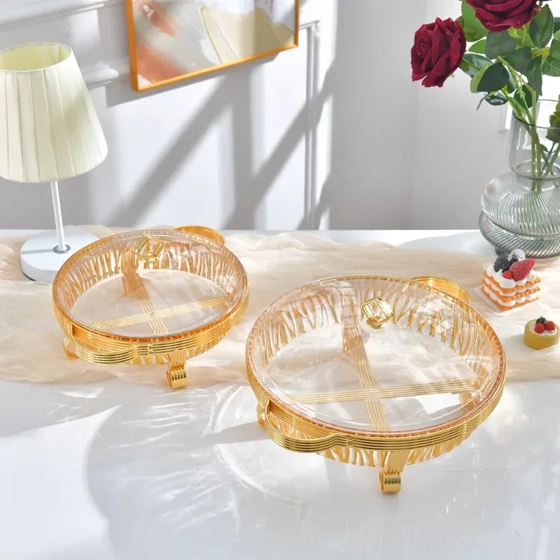 

Light luxury plate, fruit plate, household living room, dried fruit plate 2024 new high-end snack display plate, exquisite candy