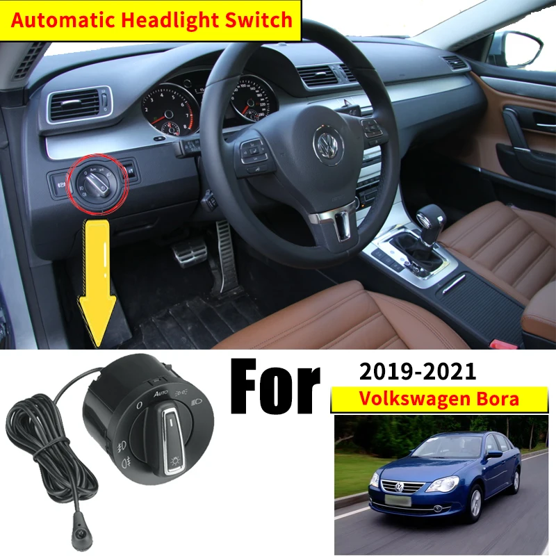 Car Automatic Switch for Volkswagen VW Bora 2019 2020 2021 Accessories Upgrade Modificati Headlights Auto Tuning Interior Parts