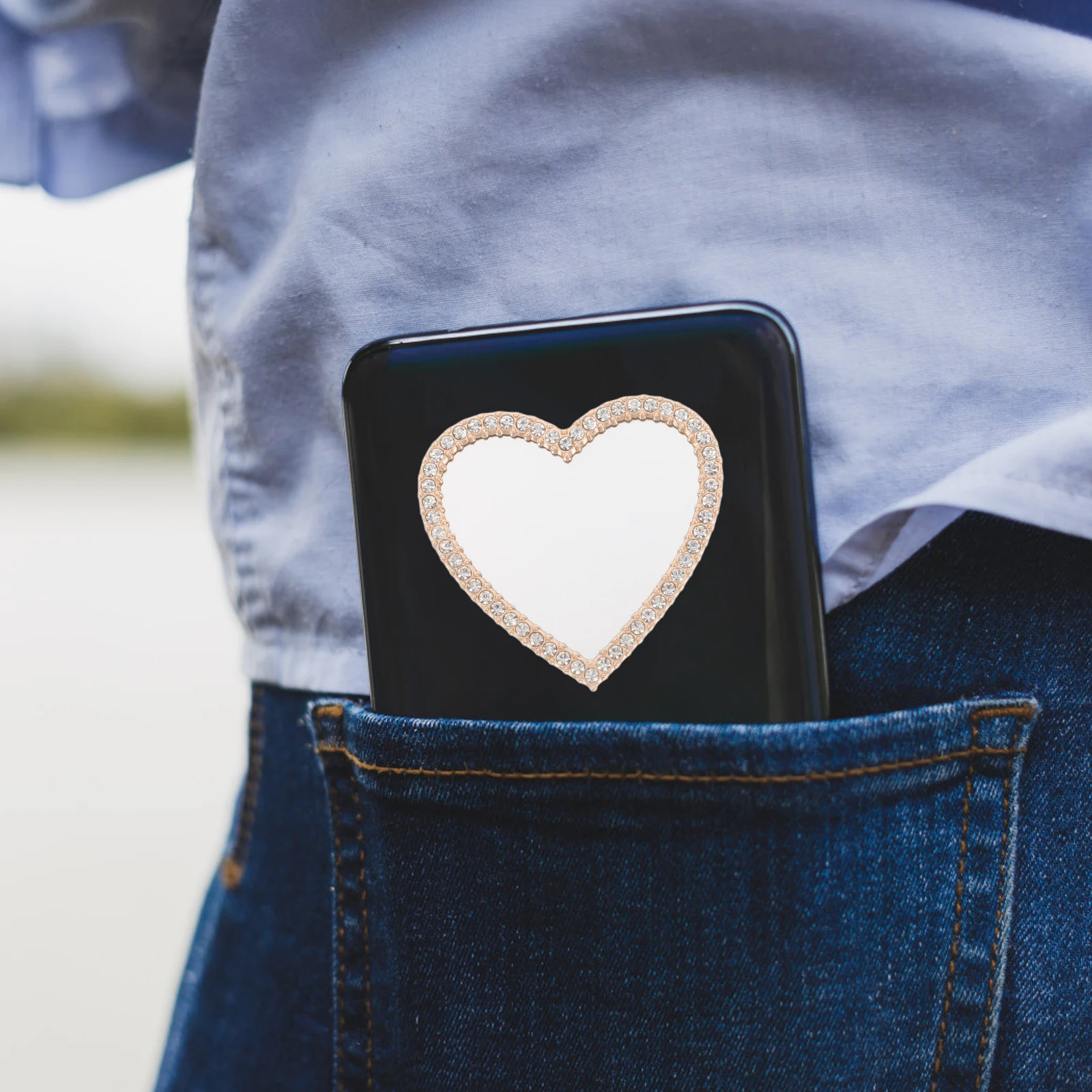 

5Pcs Heart Shaped Mini Pocket Mirror Portable Compact Mirror for Purse Travel Makeup Phone Accessory Phone Case Decor