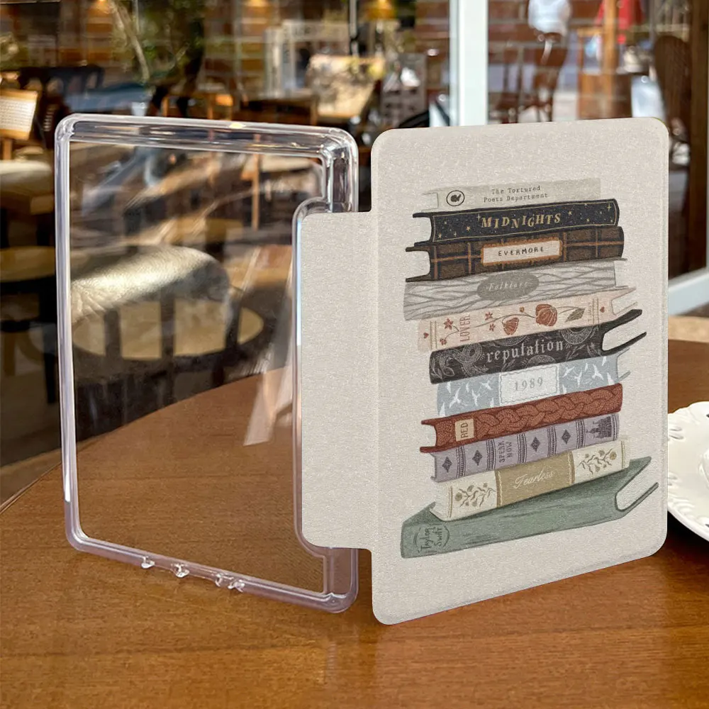 kindle case Acrylic back shell with hand strap,kindle paperwhite  2024 2022 basic