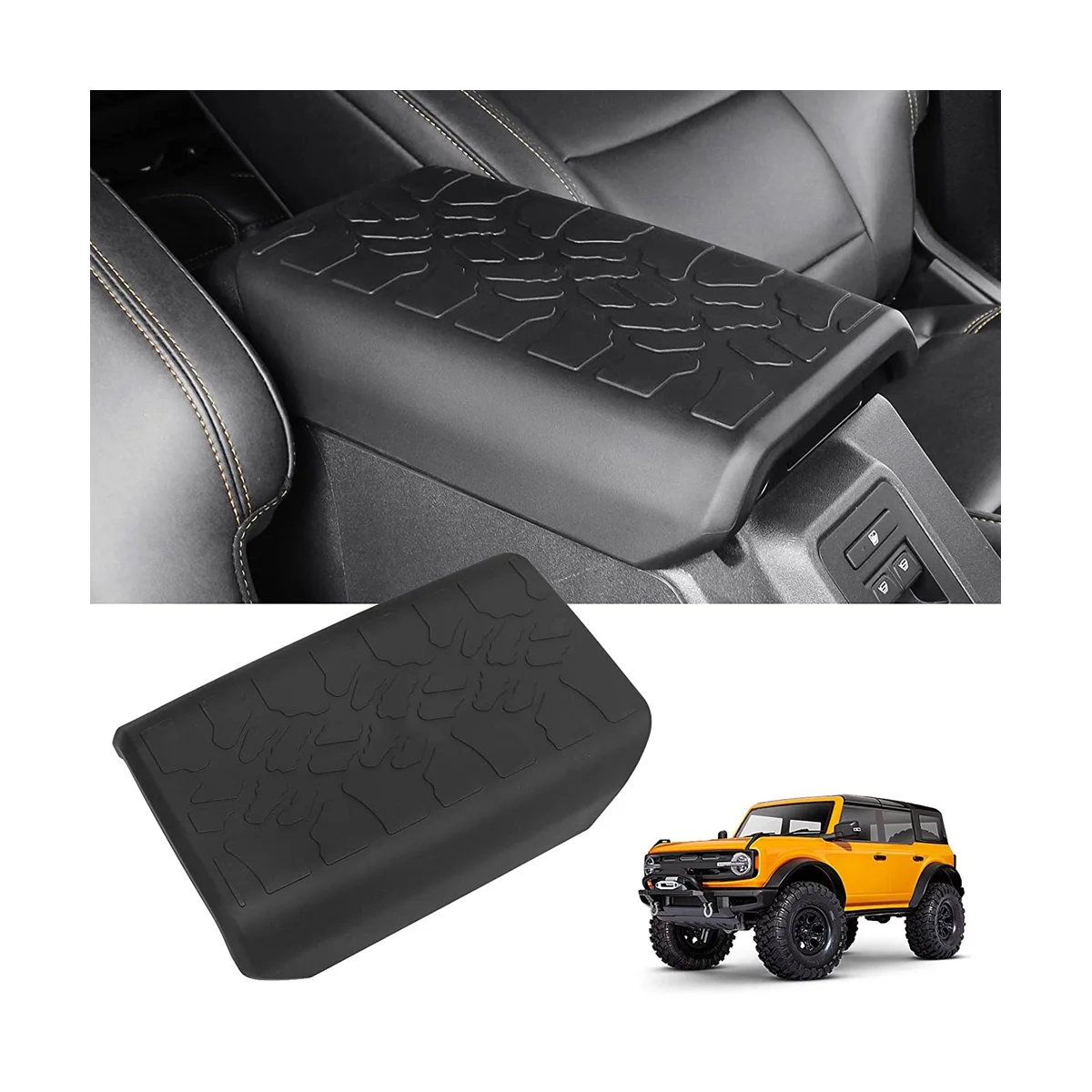 Center Console Armrest Cover for Ford Bronco Accessories 2021 2022 2023 Armrest Box Cover Car Armrest Pad Cover