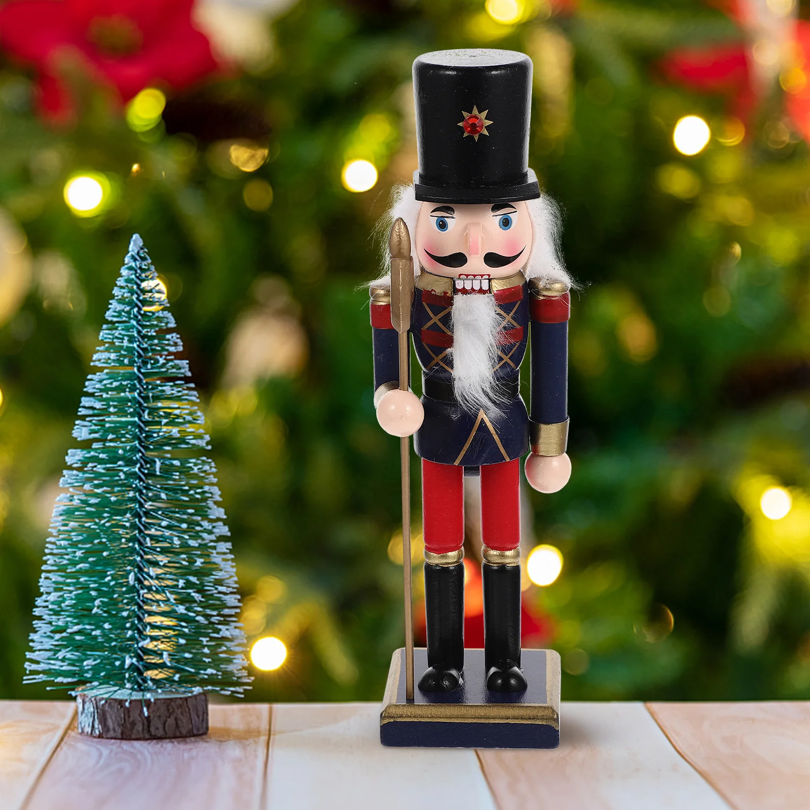

Wood Nutcracker Soldier Vintage Christmas Nutcracker Decor Desktop Ornament Rustic Xmas Table Decoration Xmas Table Ornament