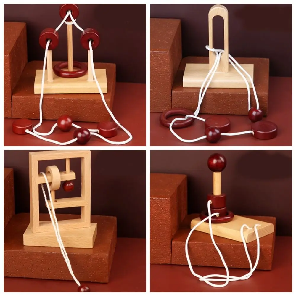 Desbloquear brinquedo de descompressão para adultos e crianças, Luban Lock, quebra-cabeça, Unloop Toys, Threading Rope, Loop Puzzle, jogo educativo