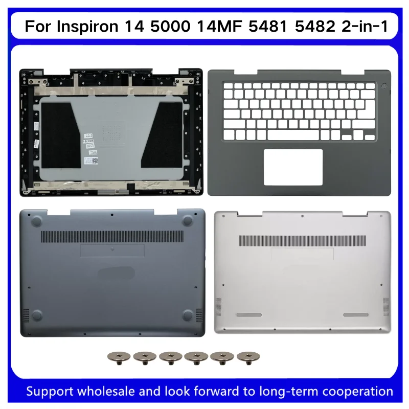 New For Kailxuling Inspiron 14 5000 14MF 5481 5482 2-in-1 Upper Case Palmrest Cover 0XHYYJ LCD Back Cover A Cover Silver 01K3JR