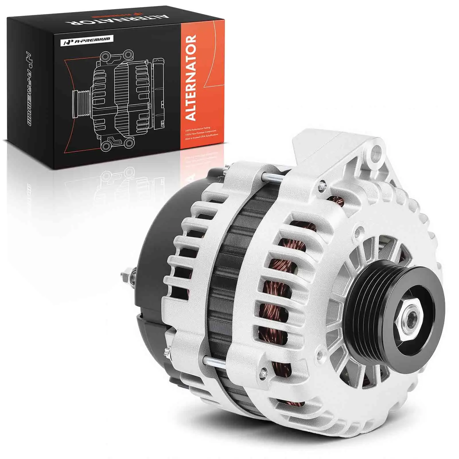 A-Premium Alternator for Chevrolet Silverado Avalanche GMC Sierra Yukon Envoy 253A 12V CW 6 G