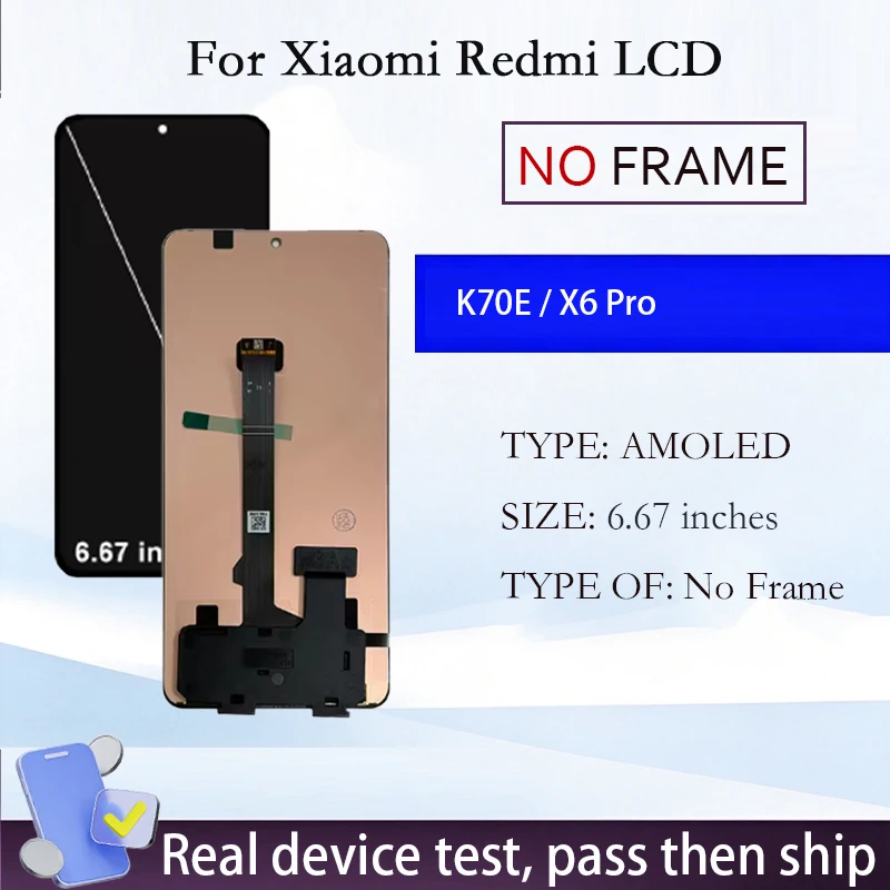 Nieuw AMOLED LCD-touchscreen voor Xiaomi Poco X6 Pro, geschikt voor het vervangen of repareren van het display. Onderdeel voor het scherm van de Redmi K70E-telefoon.
