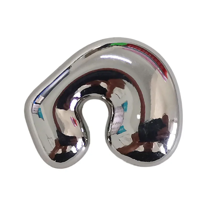 6pcs C Letter Fashion Simple Personality Design Gold Silver Metal Buttons For Sewing Clothing Ladies Shirt Jacket Accessories