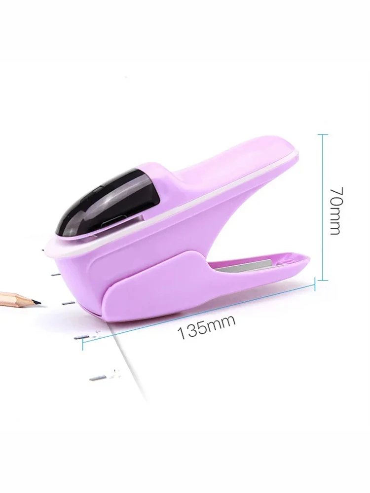 Agrafeuse de bureau sans agrafes, 1 pièce, pour fixer jusqu'à 8 feuilles, pour la maison, l'école, le bureau, agrafeuse de billets, papier et reliure de documents
