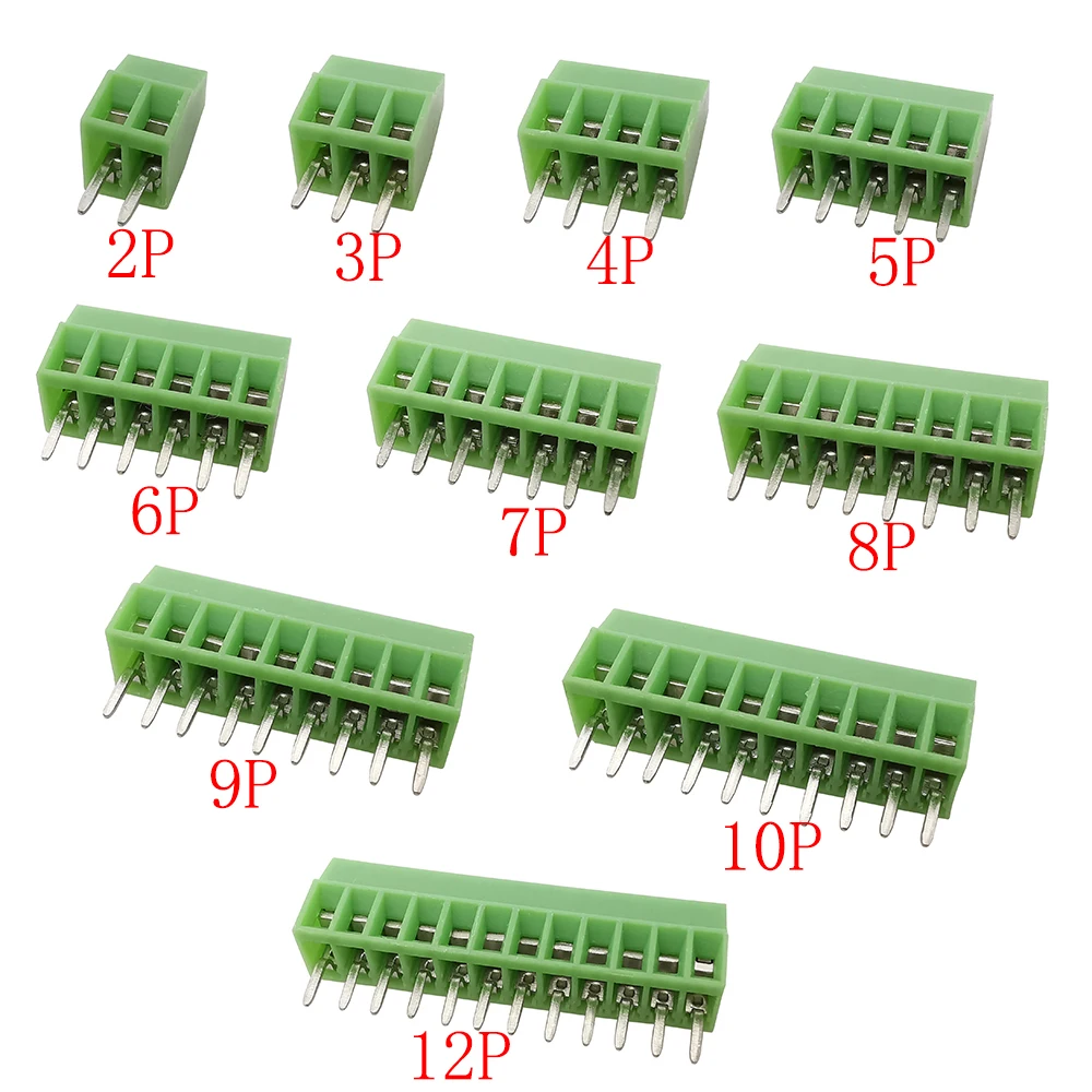 5/10Pcs KF128 PCB Screw Terminal Block Connector Pitch 2.54mm Mini Terminals KF128-2.54 2 3 4 5 6 7 8 9 10 12 16Pin