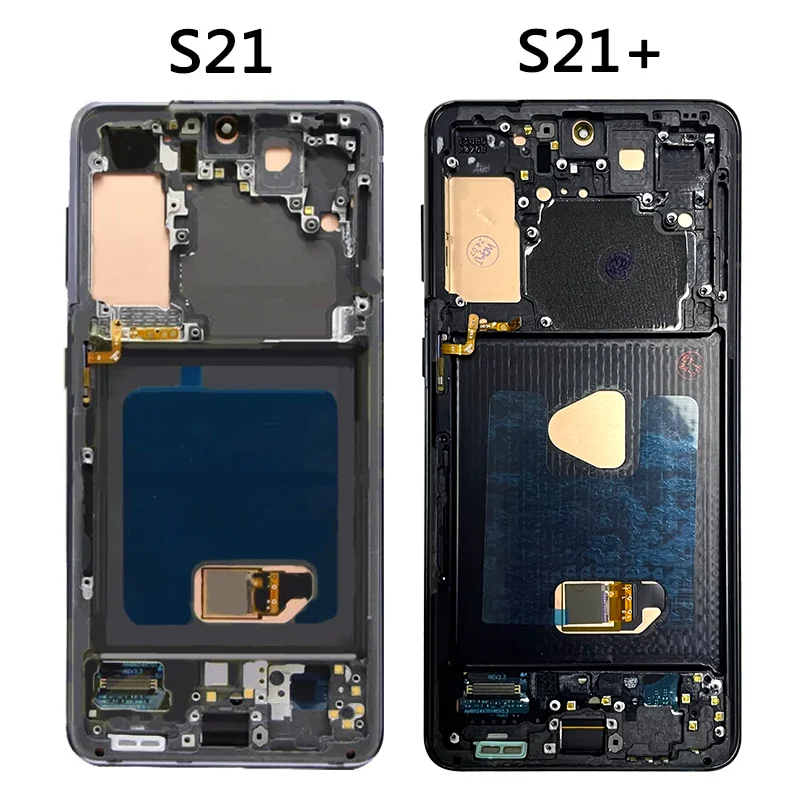 Pantalla LCD OLED para móvil, digitalizador de pantalla táctil con huella dactilar para Samsung S21 + S21 Plus G996B, Marco LCD