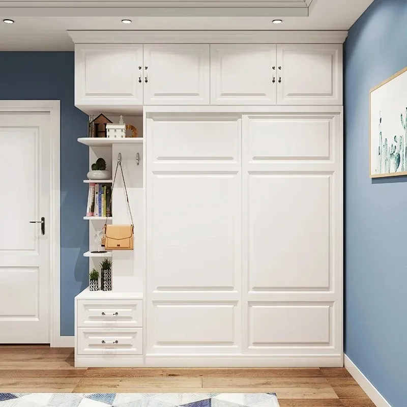 

Clothes Nordic Wood Wardrobes Modern Minimalist Cupboard Bedroom Wardrobes Home Organization Armario De Ropa Home Furniture