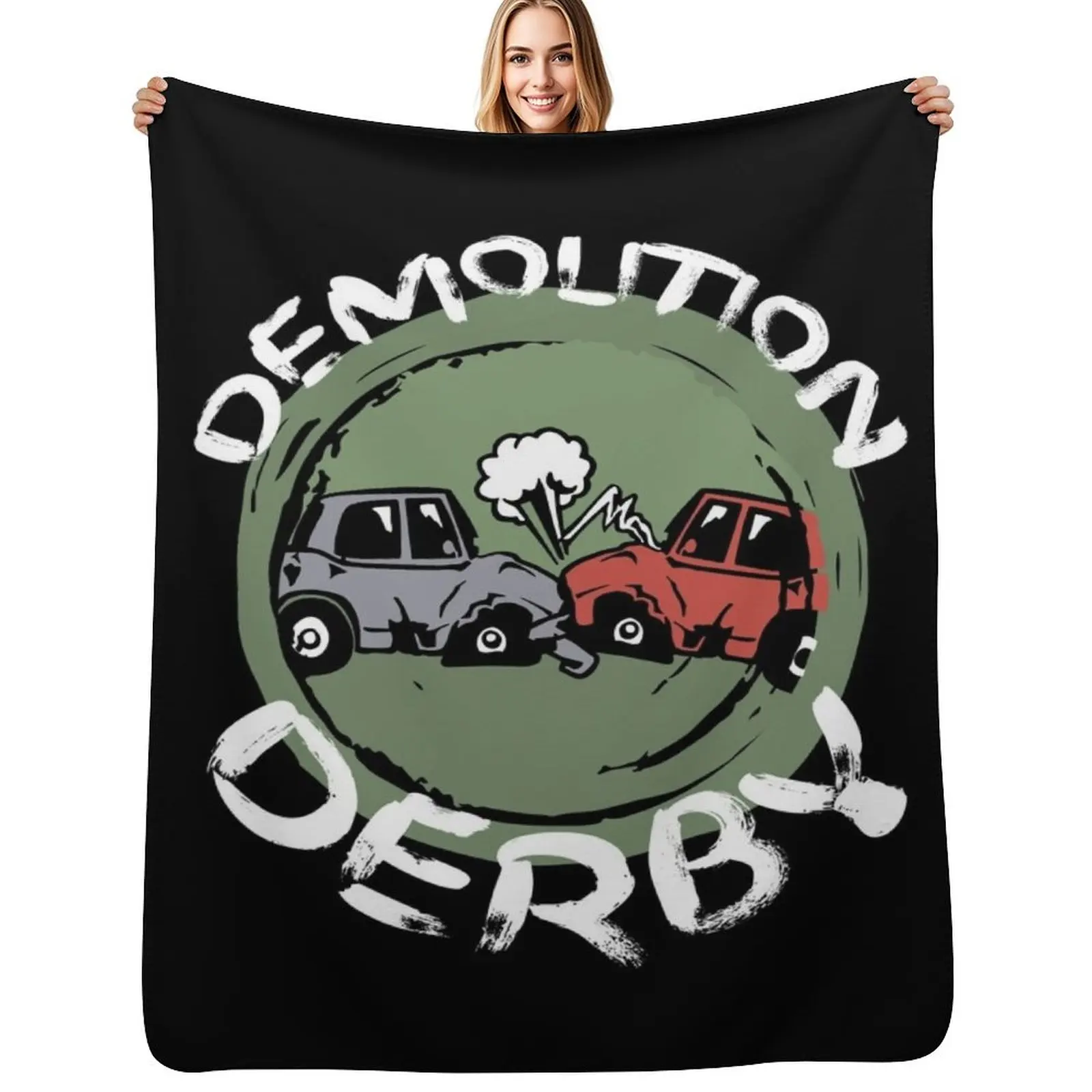 

Demolition Derby Racing Motorsport Mechanic Throw Blanket Fashion Sofas Beach Bed linens bed plaid Blankets