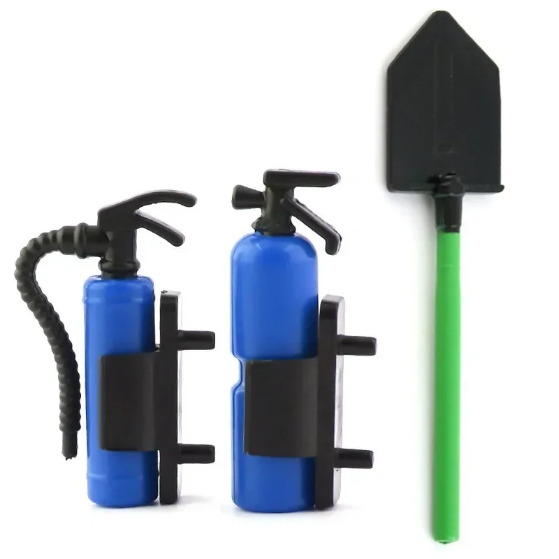 Simulation Fire Ex-tinguisher & Military Shovel for 1/10 RC Climbing Car TRX4 TRX6 SCX10 D90  Tools Decorations Accessories