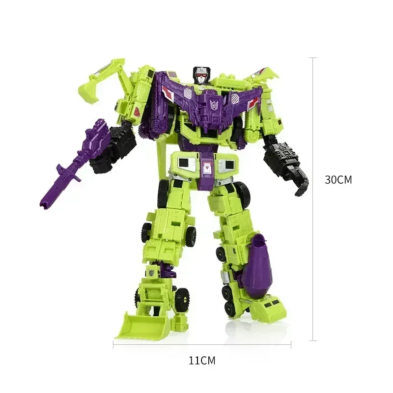 HZX 6In1 Devastator Haizhixing Transformation Toys Anime Action Figure KO G1 Robot Aircraft Engineering Vehicle Model NO Box