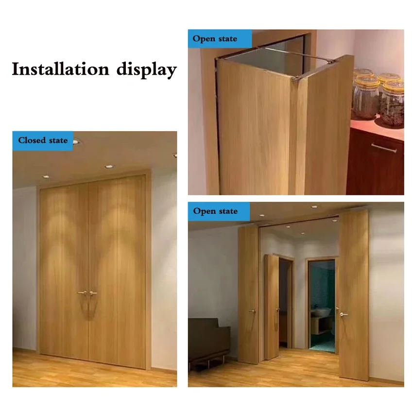 180° Folding Door Pure 304 Stainless Steel Hardware Accessories Flat Folding Door/Bi-folding Door Functional Parts Hardware Sets