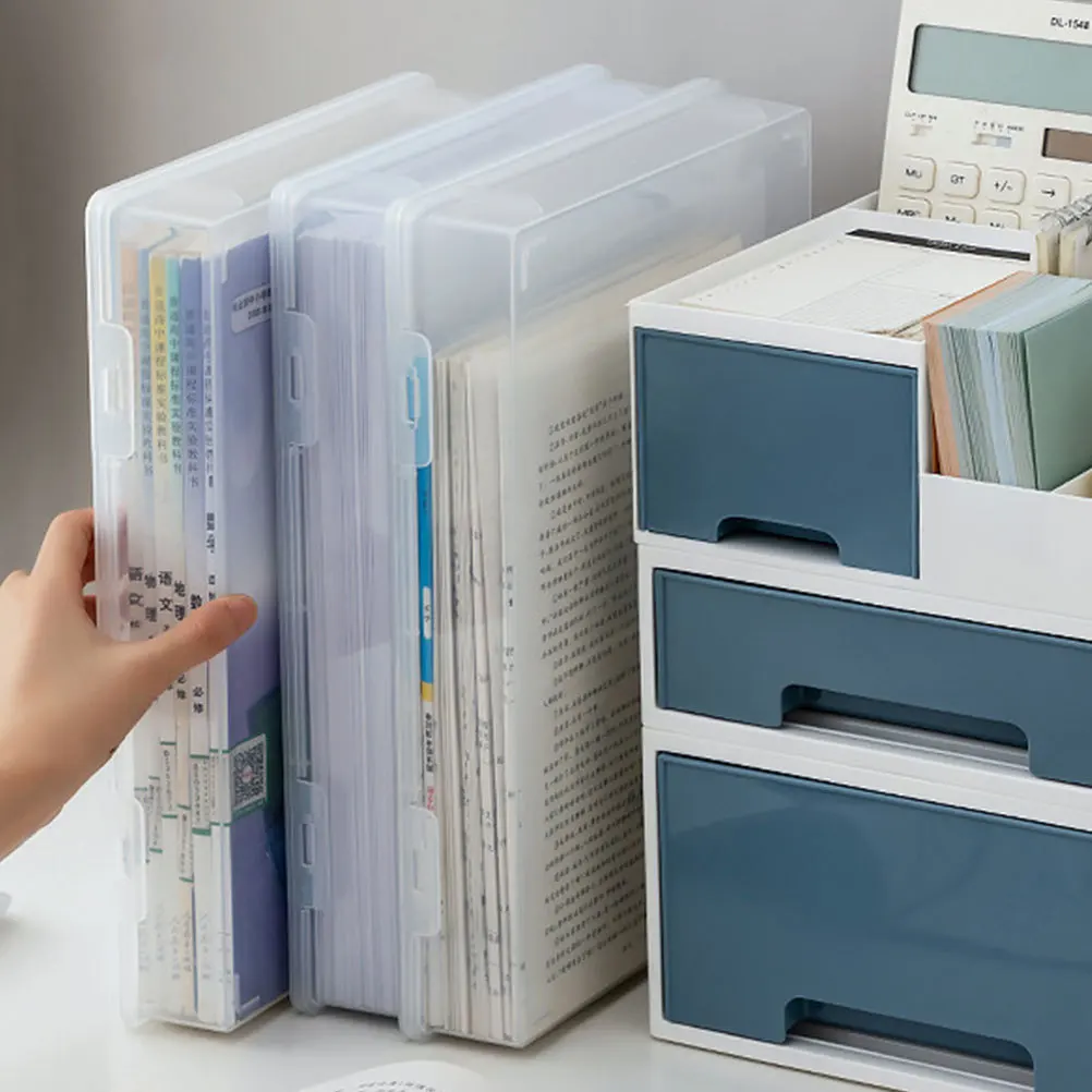 

Desk Organizer Plastic Multi-Function Storage Box for Cosmetics Sundries Home Office Desktop File Case Household Paper Organizer