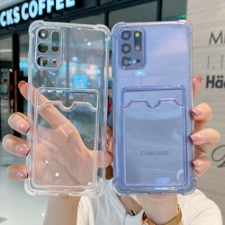 Card Slot Soft Case for Samsung Galaxy S25 S24 S23 Ultra S22 S20 FE S21 Plus A55 A54 A53 A52 A32 A33 A22 A23 A35 A13 A12 Cover