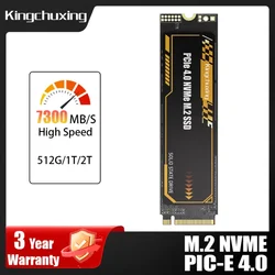 Kingchuxing PCIe4.0 M.2 NVMe SSD 7400MB/S Internal Solid State Drive Gen4 for  PS5 Enthusiasts High End Computing Gaming