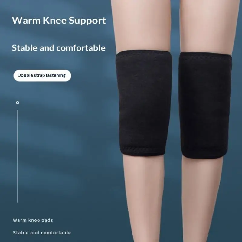 الشتاء الدافئة منصات الركبة للنساء تدفئة الساق الرجال كبار السن الباردة الساق التهاب المفاصل نيباد الركبة دعم أرنب الفراء الركبة حامي