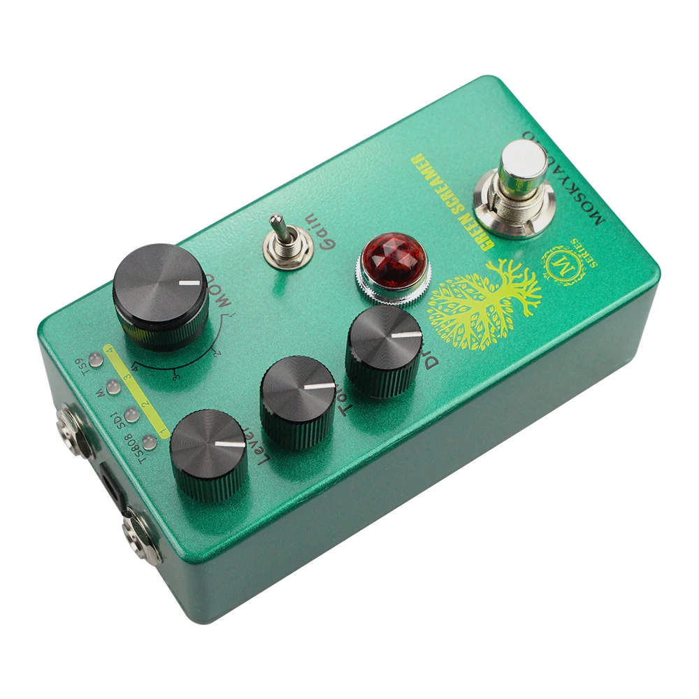 MOSKYAUDIO-Overdrive Effect Pedal, True Bypass Function, Guitar Processor Accessories, Green Sreamer, TS9, TS808, New