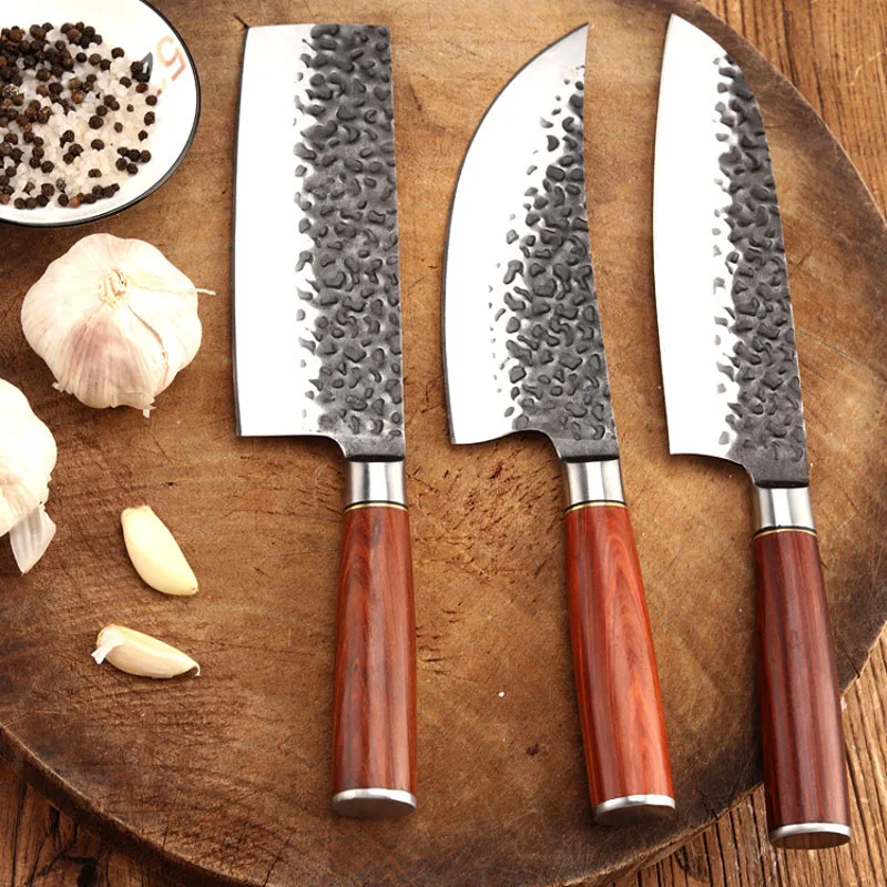 Professional Chinese Slicing Knives Super Sharp Blade Vegetable Meat Fish Knife 5Cr15 High Hardness Kitchen Cooking Knives