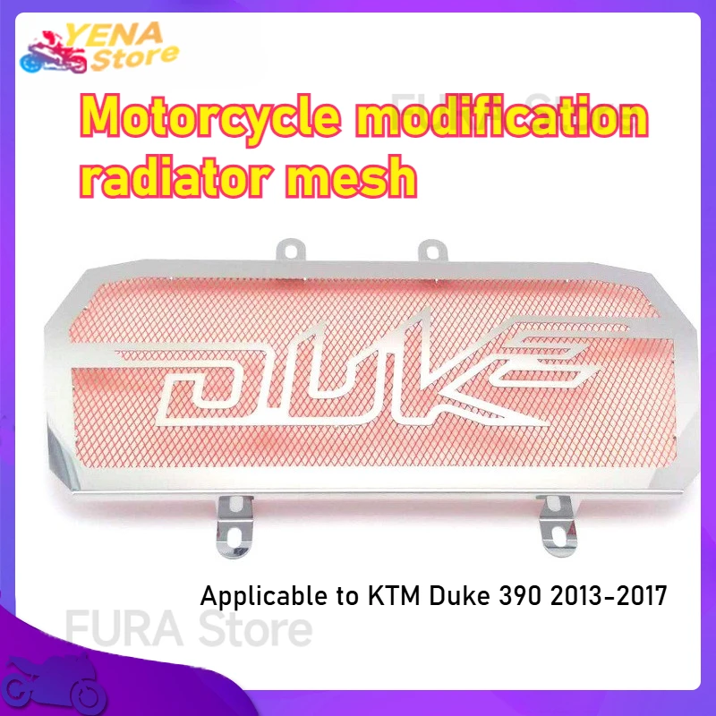 

motorcycle modified radiator net and radiator protection cover are applicable to KTM Duke 390 motorcycle parts from 2013 to 2017
