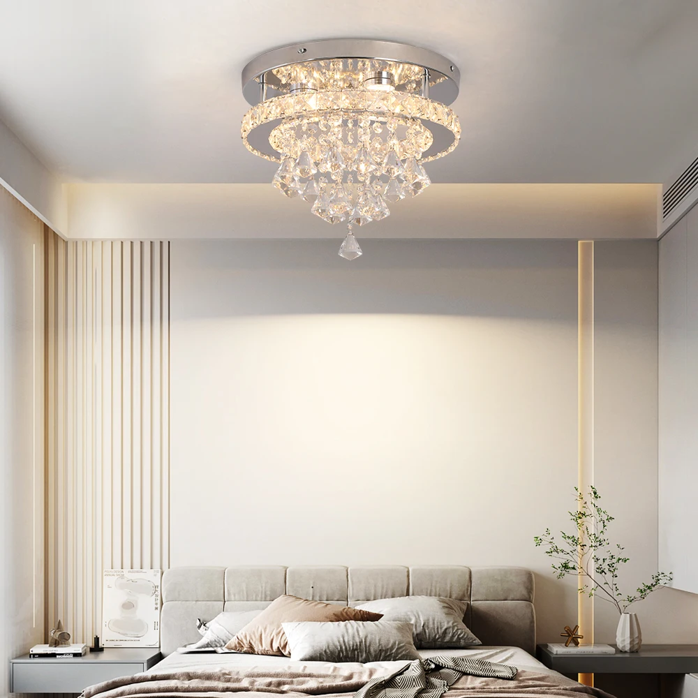 VETRULUS Kristall Led Anhänger Licht Hängen Decke Lampe Moderne Kronleuchter Glanz Wohnzimmer Esszimmer Gang Wohnkultur Leuchte – Detail 14