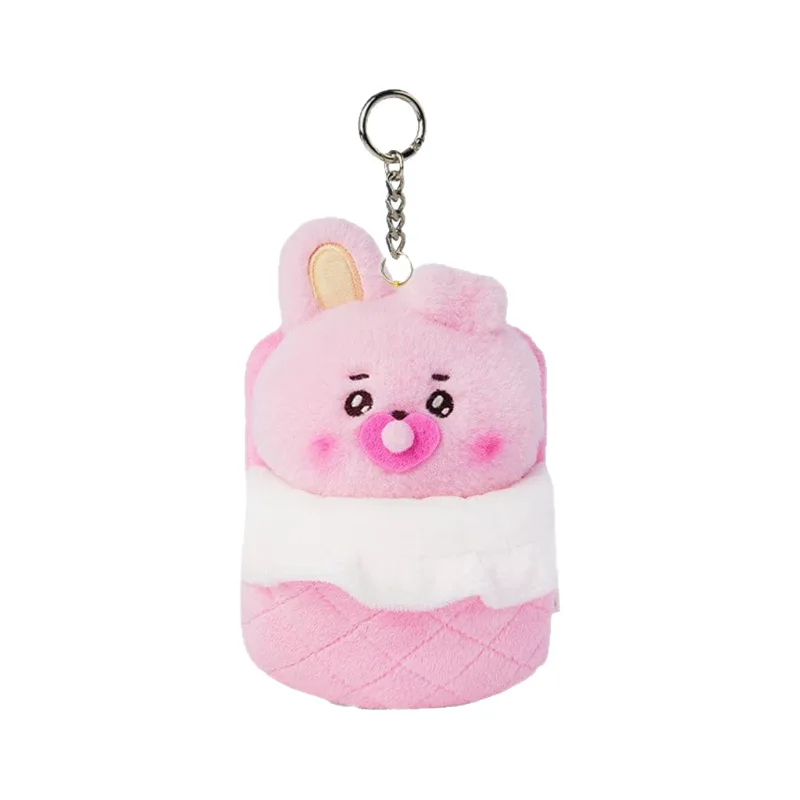 جديد الكرتون BT21 الطفل كيس النوم سلسلة ألعاب من نسيج مخملي قلادة لطيف أنيمي دمية حقيبة Kawaii قلادة الاطفال هدية الكريسماس اللعب