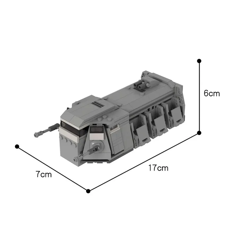 Sci-fi Troop Transport MOC Blocks, Futuristic Military Carrier ABS Model, DIY Collectible Building Toy For Sci-fi Hobby Fans