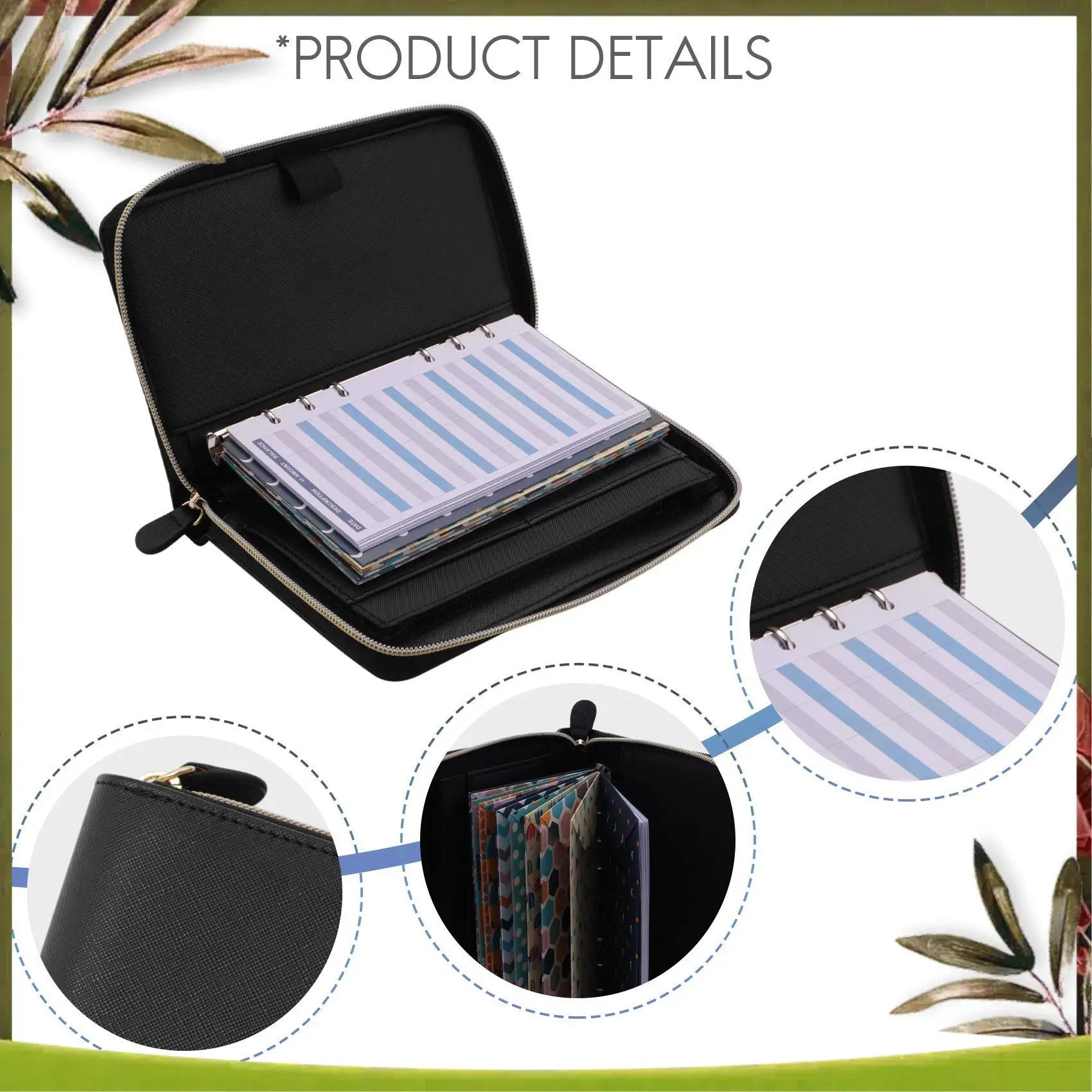 New-All-In-One Cash Envelopes Wallet System With 12 Budget Envelopes And 12 Budget Sheets For Financial Planner