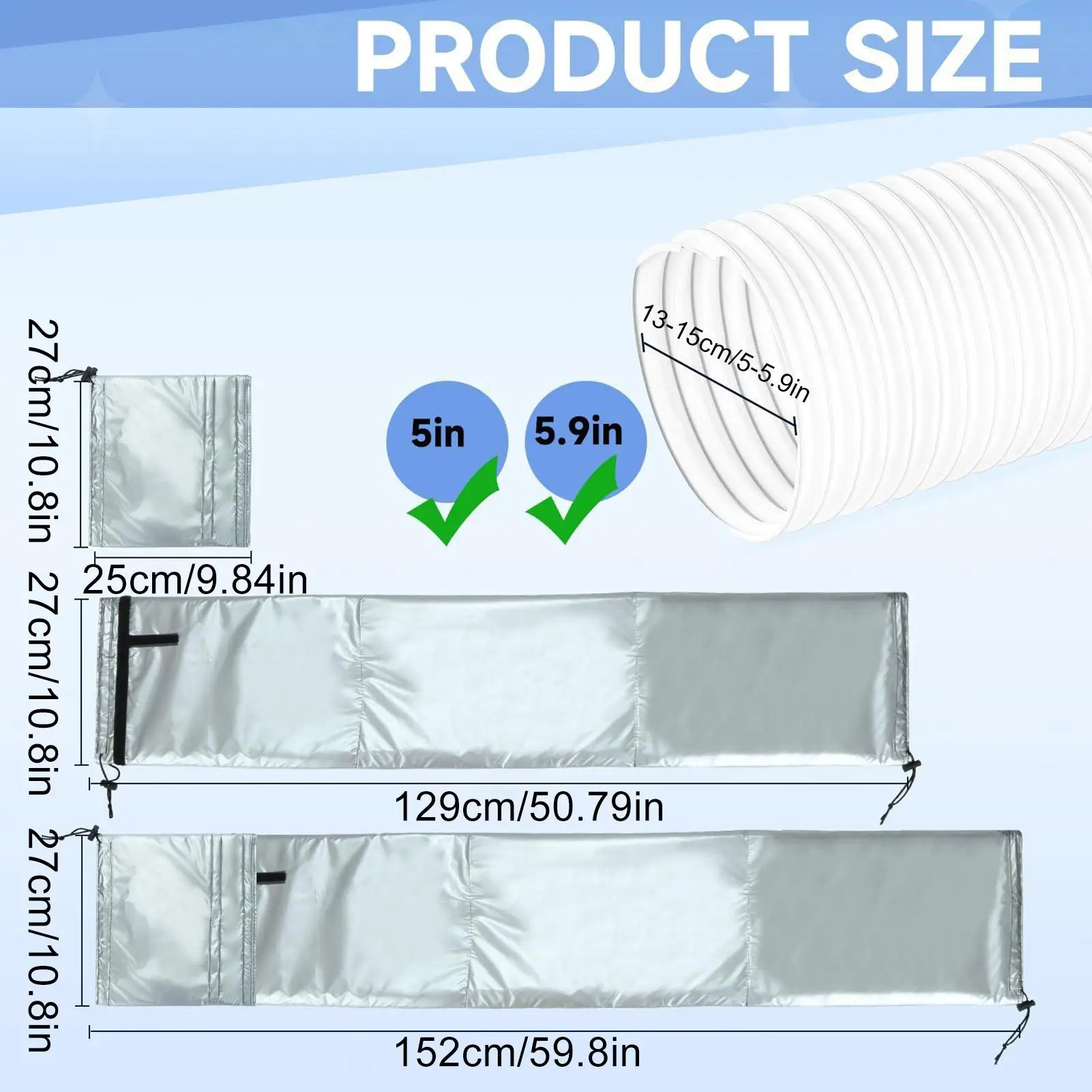 

Универсальный чехол для шланга кондиционера, портативный изоляционный рукав для шланга переменного тока, гибкая защита из алюминиевой фольги для офиса и дома